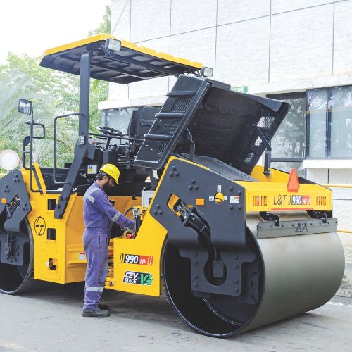 Prodem Compactor Close-up view of Tandem Compactor 990 HFi drum width